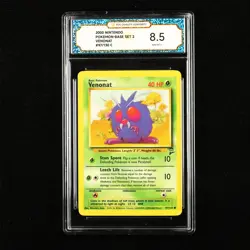 TQG 8.5 NM-MT+ 2000 Pokemon ENG Venonat #97/130 C - Image 1