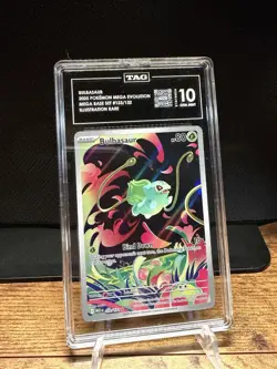 Pokemon Bulbasaur Me01 Mega Evolution Illustration Rare Holo TAG 10 #133/132 - Image 1