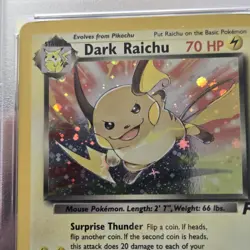 Pokemon Dark Raichu Team Rocket Secret Rare Holo English PSA 8 83/82 2000 - Image 5