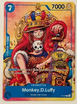 Monkey.D.Luffy (2nd Anniversary Stamped Promo) P-043 - One Piece TCG - English - Image 1