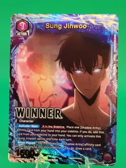 Union Arena Solo Leveling Sung Jinwoo WINNER UEPR/SLG-1-019 English Promo NM - Image 1