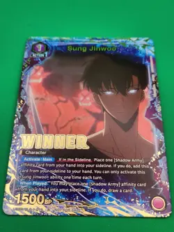 Union Arena Solo Leveling Sung Jinwoo WINNER UEPR/SLG-1-019 English Promo NM - Image 3