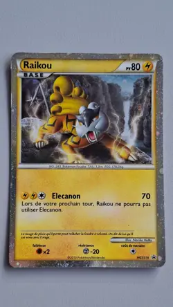 Pokemon Raikou hgss19 reverse holo Fr card /jpj27 - Image 1
