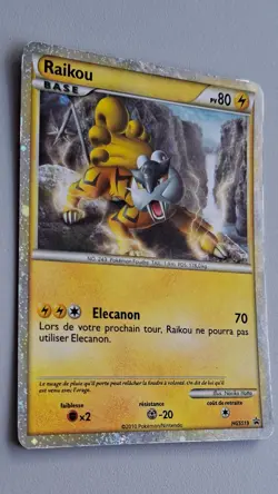 Pokemon Raikou hgss19 reverse holo Fr card /jpj27 - Image 5