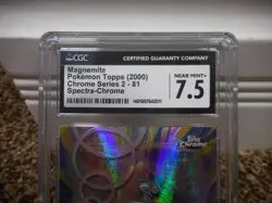 Magnemite SPECTRA CHROME cgc 7.5 NEAR MINT+ #81 Topps 2000 psa card NM Series 2 - Image 2
