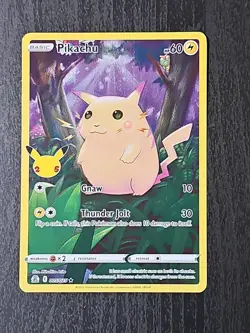 Pokemon TCG Celebrations Pikachu Holo Card 005/025 25th Anniversary - Image 1
