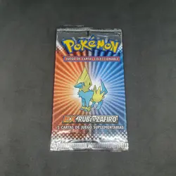 Ex Ruby & Sapphire Booster Pack EMPTY Pokemon Card TCG 2003 Spanish - Image 1