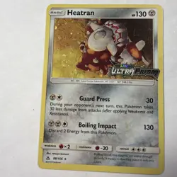 Heatran 88/156 Holo Promo Ultra Prism Stamped Sun & Moon Pokemon Card 2018 - Image 1