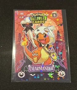 Rare Full Art Halloween Charmander Collectoons Low Pop Holo Card 🎃🤩 (a) - Image 1