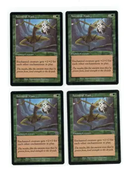 4x Ancestral Mask x4 - Mercadian Masques - Magic MTG Playset (2)NM (2)LP - Image 1