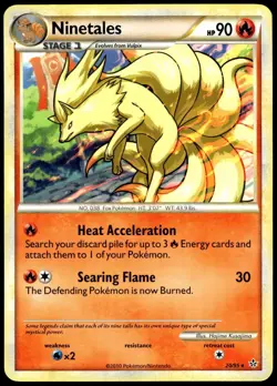 Ninetales 20/95 Rare HGSS Unleashed Pokemon LP - Image 1