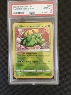 2022 Pokemon Go Radiant Venusaur PSA Gem Mint 10 - Image 1