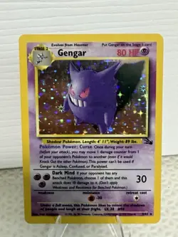 Pokemon Gengar Fossil 5/62 Holo Rare- LP - Image 1