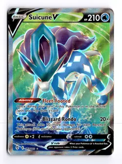 Suicune V 173/203 Evolving Skies Holo Ultra Rare Pokemon Moderate Play+ - Image 1