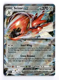 Scizor EX 111/162 Temporal Forces Holo Double Rare Pokemon Light Play+ - Image 1
