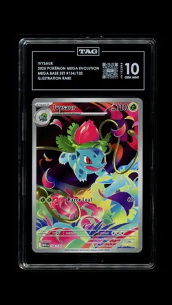 Pokemon TCG TAG 10 Ivysaur Mega Evolution Base 134/132 TAG 10 Illustration Rare! - Image 1