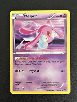 Pokemon TCG Mesprit Black & White Plasma Blast 37/101 Rare Holo - Near Mint - Image 1
