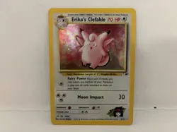 Pokemon Erika's Clefable 70 HP Holo Rare Gym Heroes 3/132 English Unlimited - Image 1