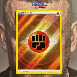 Pokemon Fighting Energy 157/159 Crown Zenith Textured Holo Ultra Rare NM - Image 1