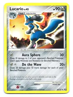 Lucario 53/127 Uncommon Platinum Pokemon LP - Image 1