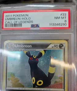 2011 POKEMON CALL OF LEGENDS UMBREON #22 HOLO PSA 8 NM #113346290 (SWIRL) - Image 5