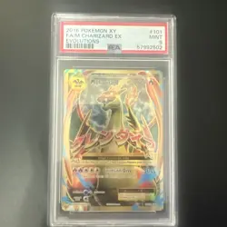 2016 Pokemon XY Evolutions Full Art Mega Charizard EX #101 PSA 9 MINT - Image 1