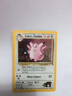 Erika's Clefable Holo Gym Heroes 003/132 Unlimited Edition WOTC LP - Image 2