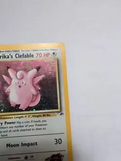 Erika's Clefable Holo Gym Heroes 003/132 Unlimited Edition WOTC LP - Image 5