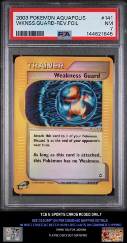 Aquapolis Pokemon #141/147 Weakness Guard PSA Graded 7 - Image 1