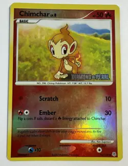 Pokemon TCG - Chimchar 76/130 [Reverse Holo][Stamped] - Diamond & Pearl - MP - Image 1
