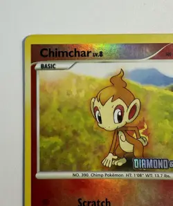 Pokemon TCG - Chimchar 76/130 [Reverse Holo][Stamped] - Diamond & Pearl - MP - Image 4