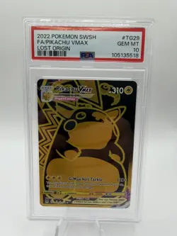 PSA 10 GEM MINT Pikachu VMAX TG29/TG30 Lost Origin Trainer Gallery Holo Pokemon - Image 1