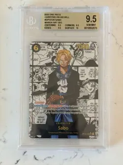 Bandai One Piece CCG Sabo OP13-120 Carrying on His Will Manga Art Beckett 9.5 - Image 1