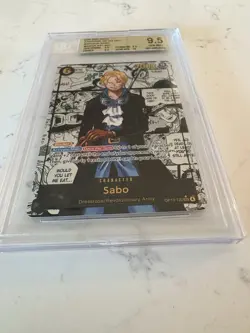 Bandai One Piece CCG Sabo OP13-120 Carrying on His Will Manga Art Beckett 9.5 - Image 2