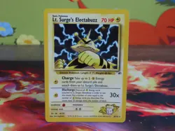 Lt Surges Electabuzz Holo Gym Heroes Rare Lightly Played Pokemon Card LP Clean - Image 1