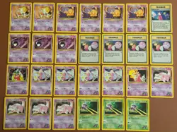 Pokemon Gym Heroes Sabrina Lot (27 Cards) Vintage WOTC – Damaged/Creased - Image 1