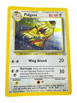Pokemon Card Pidgeot 8/64 Jungle Holo Rare 1999 WOTC Unlimited LP - Image 1