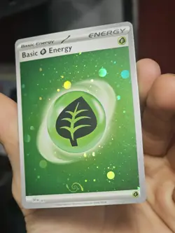 HD Grass Energy Cosmos Holo w/ Mew Tail Swirl💫 SVE 001 151 Pokemon Card LP - Image 1