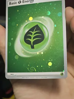HD Grass Energy Cosmos Holo w/ Mew Tail Swirl💫 SVE 001 151 Pokemon Card LP - Image 3