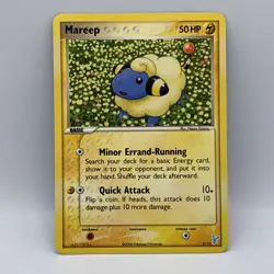 Mareep 5/12 Minun Trainer Kit Pokemon Card Played - Image 1