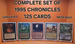VINTAGE - 1995 MAGIC THE GATHERING CHRONICLES COMPLETE SET OF 125 CARDS UNPLAYED - Image 1