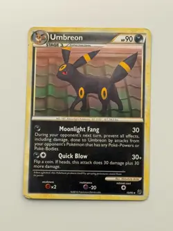 Umbreon 10/90 HS Undaunted Holo Rare Lightly Played Pokemon TCG Card - Image 1
