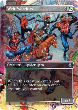 Web-Warriors (Borderless) - 0203 - Marvel's Spider-Man MTG - NM/M - English - Image 1