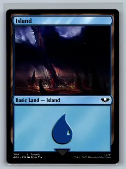 Magic MTG Universes Beyond: Warhammer 40,000 4x Island #309 TCG CCG 40k Playset - Image 1