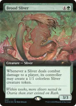 Brood Sliver (Extended Art) *FOIL* - Secret Lair Drop Series - 647 - LP/NM - Image 1