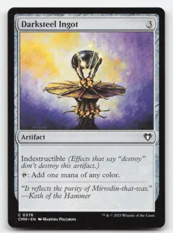 Darksteel Ingot 378 Common Commander Masters Magic: The Gathering Near Mint - Image 1