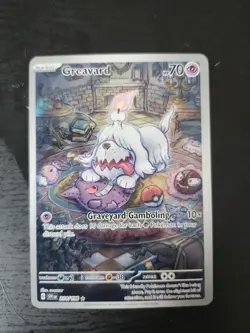Pokemon TCG Greavard Scarlet & Violet Base Set Holo Card 214/198 Illustration - Image 1