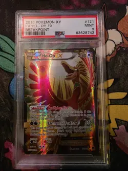 Ho-Oh EX Full Art 121/122 Pokemon 2016 Breakpoint PSA 9 MINT - Image 1