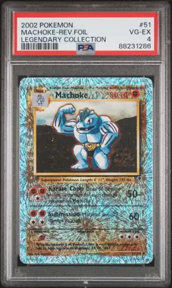 Pokemon TCG Machoke 51/110 Legendary Collection Reverse Holo PSA 4 - Image 1