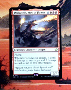 MTG Drakuseth, Maw of Flames Regular FDN 193 NM R - Image 1